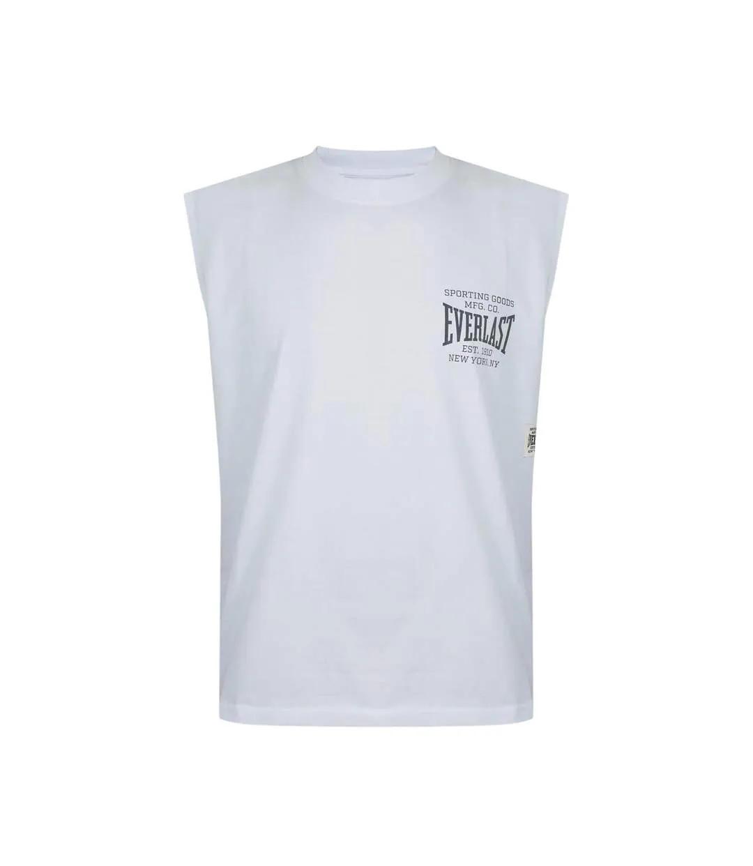 Mens Nyc Graphic Print Crew Neck Sleeveless Tank Top White Everlast-2