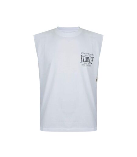 Mens Nyc Graphic Print Crew Neck Sleeveless Tank Top White Everlast