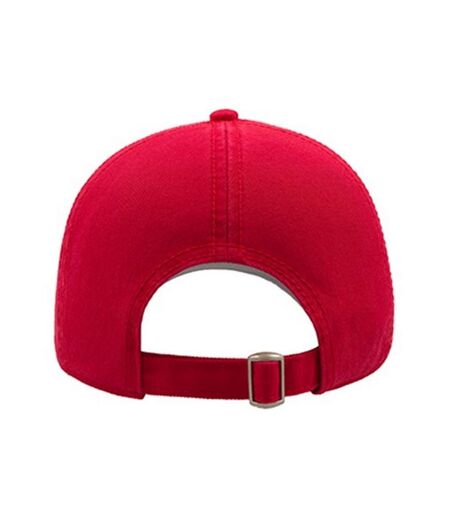 Atlantis Action 6 Panel Chino Baseball Cap (Red)