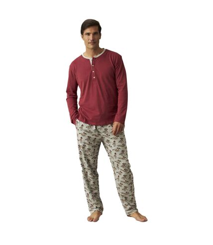 JJB9 Men's Long Sleeve Cotton Pajamas