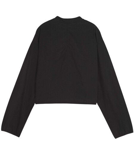 Womens/ladies Crop Sweatshirt  Black Puma