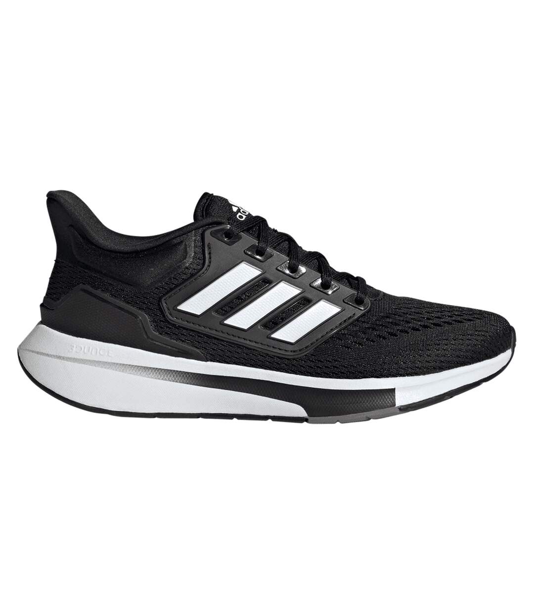 Womens/ladies Eq21 Running Shoes Core Black Cloud White Grey Adidas-3
