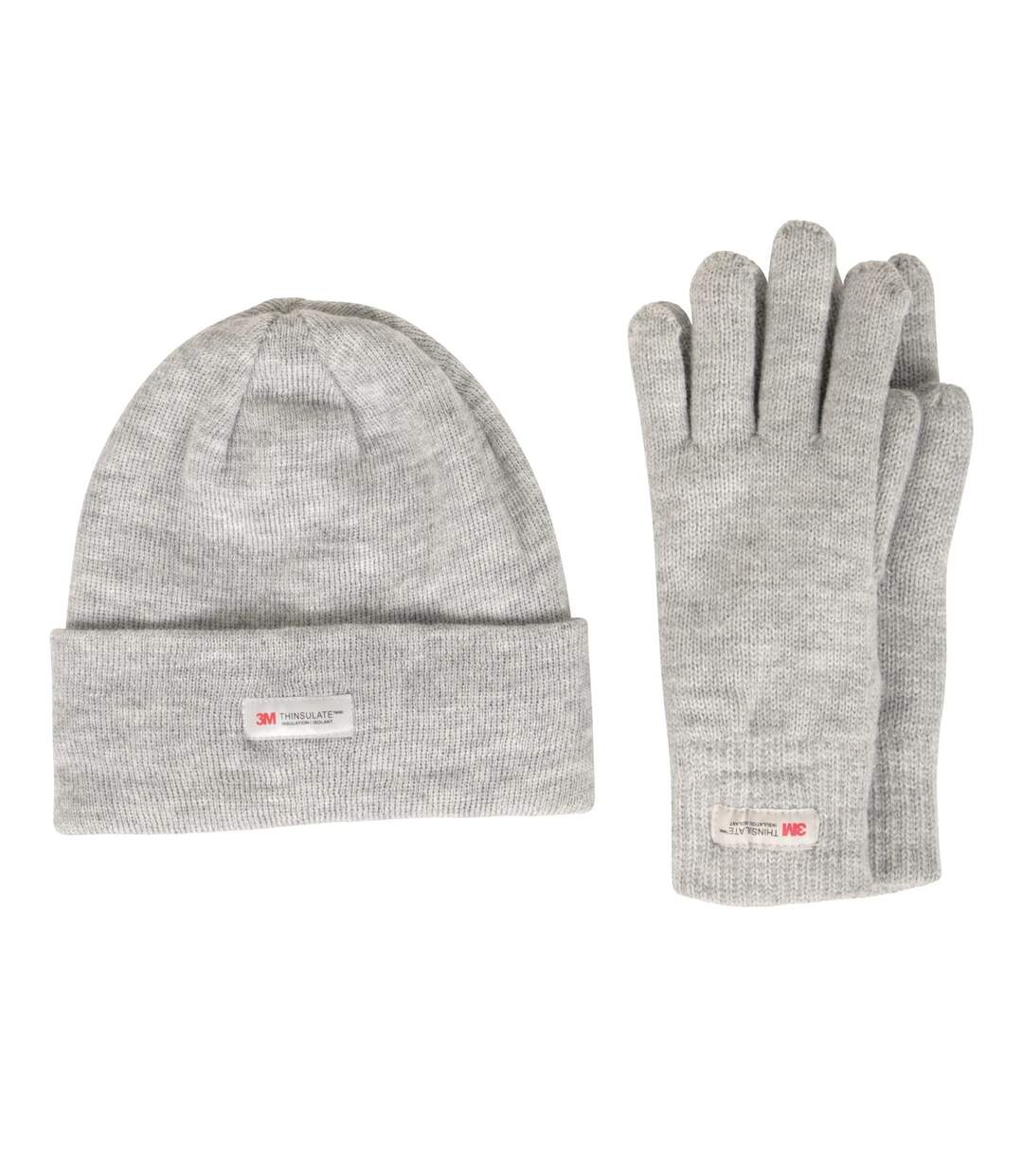 Ensemble bonnet et gants femme gris clair Mountain Warehouse