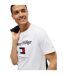T-shirt Motif/style Drapeau Homme Blanc Tommy Hilfiger-4