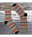 6 Pack Mens Colourful Striped Patterned Dress Cotton Socks in 7 Styles-4