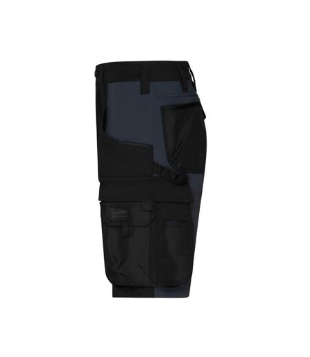 Short À Poches Workwear Adulte Noir Carbone James And Nicholson