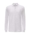 Polo homme manches longues - PU414 - gris ash