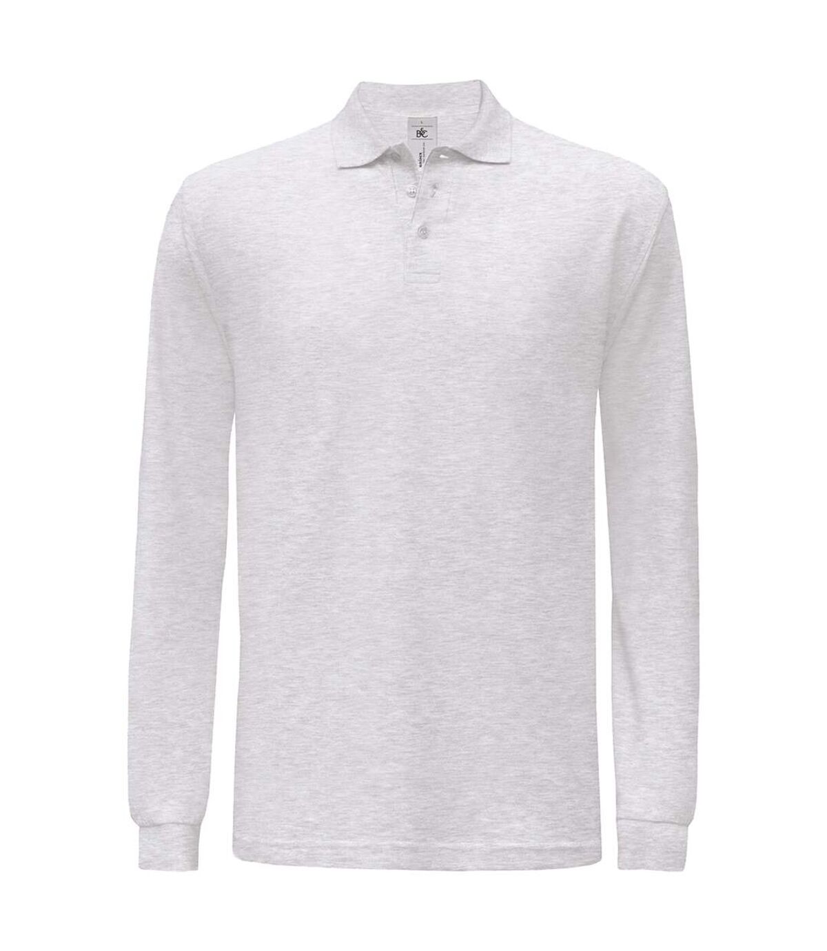 Polo homme manches longues - PU414 - gris ash