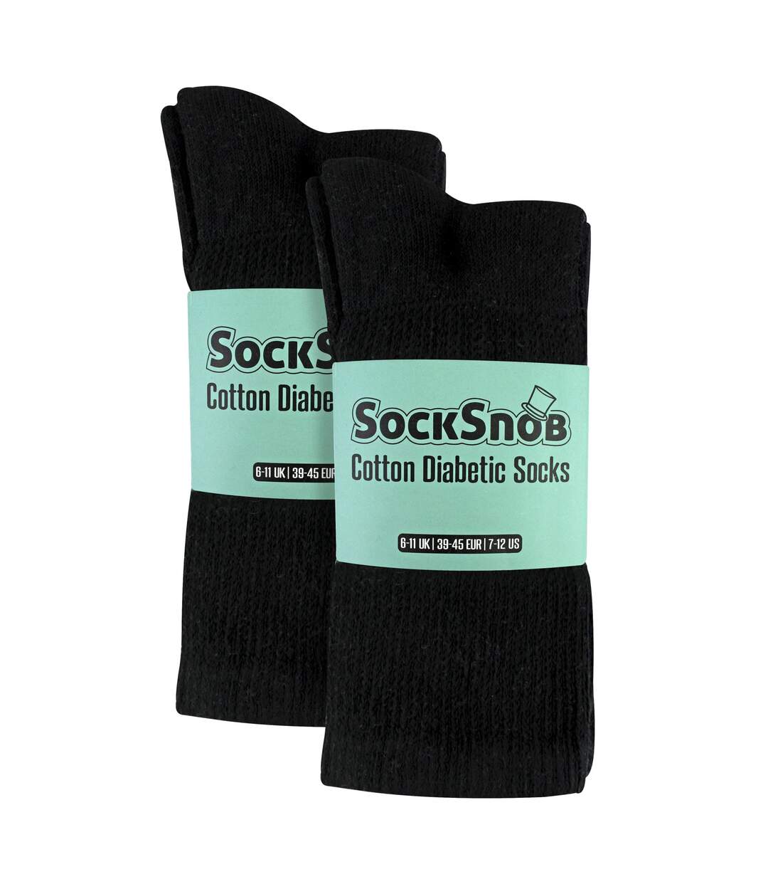 6 Pairs Mens Cotton Diabetic Socks - Soft Non Binding Everyday Comfort Socks-2