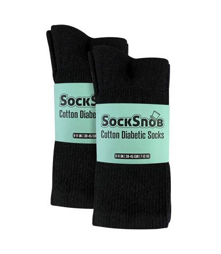6 Pairs Mens Cotton Diabetic Socks - Soft Non Binding Everyday Comfort Socks