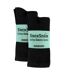 6 Pairs Mens Cotton Diabetic Socks - Soft Non Binding Everyday Comfort Socks-2