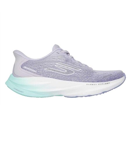 Womens/ladies Aero Spark Trainers Purple Aqua Skechers