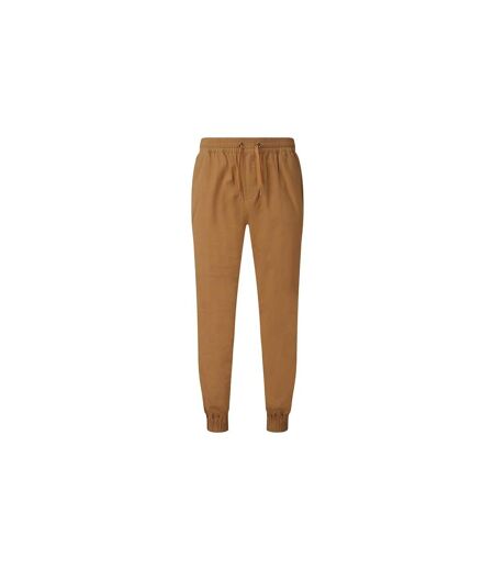 Mens Twill Jogging Bottoms Camel Asquith & Fox