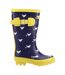 Bottes de pluie farmyard femme bleu marine / jaune Cotswold