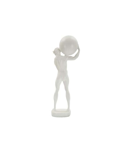 Statuette Homme Athlétique Atlas 50cm Blanc