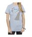 Disney Womens/Ladies Frozen Elsa Christmas Silhouette Cotton Boyfriend T-Shirt (Gris sportif) - UTBI24670-3