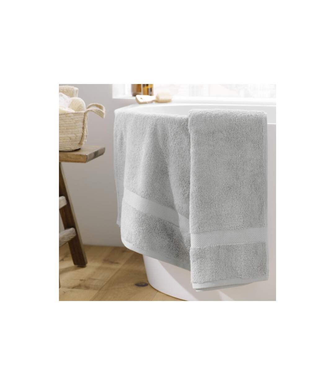 Drap de Bain Elegance 90x150cm Gris Perle-3