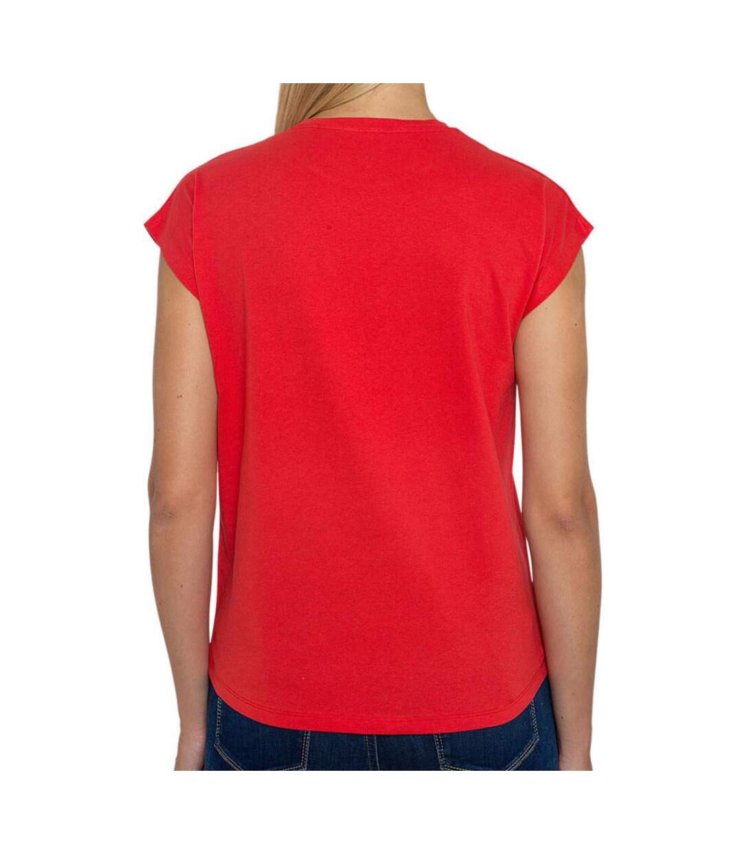 T-shirt Rouge Femme Pepe Jeans Bloom - L-2