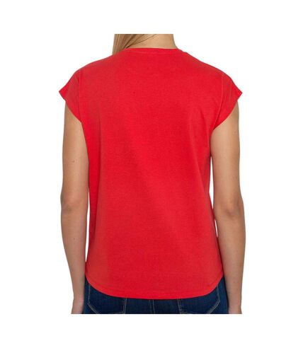 T-shirt Rouge Femme Pepe Jeans Bloom - S