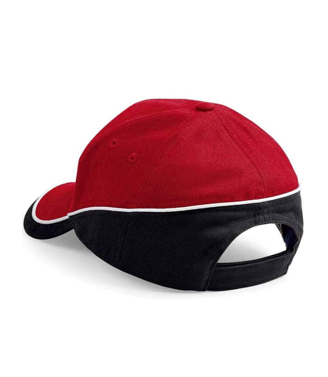 Casquette teamwear competition rouge classique / noir / blanc Beechfield-2