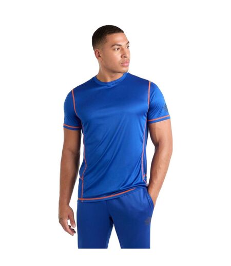 Umbro Mens Pro Polyester Training T-Shirt (Deep Surf/Vermillion Orange) - UTUO1718
