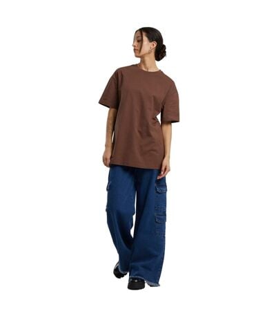 T-shirt Femme Marron Foncé Build Your Brand