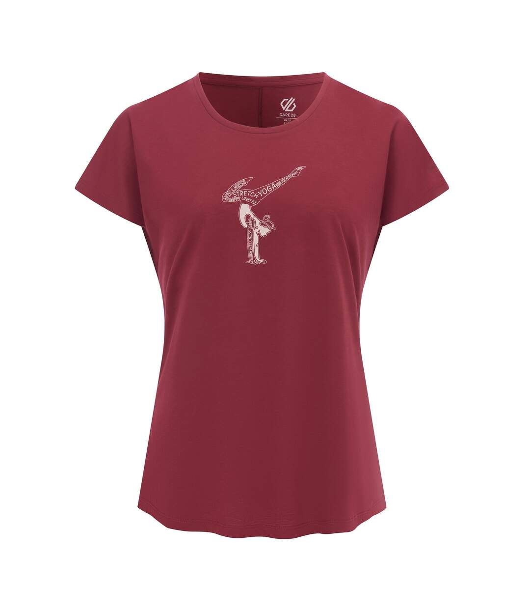 T-shirt Motif/style Posture De Yoga Serenity Femme Rouge Sang Regatta-2