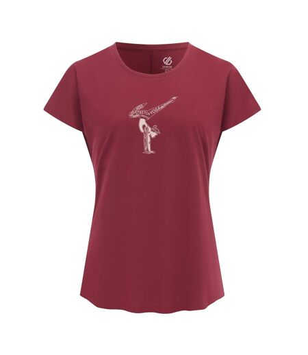 T-shirt Motif/style Posture De Yoga Serenity Femme Rouge Sang Regatta