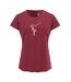 T-shirt Motif/style Posture De Yoga Serenity Femme Rouge Sang Regatta-2