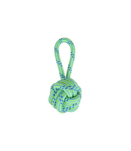 Jouet pour Chien Corde Balle 1 Poignée 27cm Vert