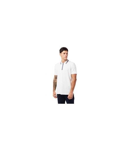 Mens Quarter Zip Polo Shirt White Paul Smith