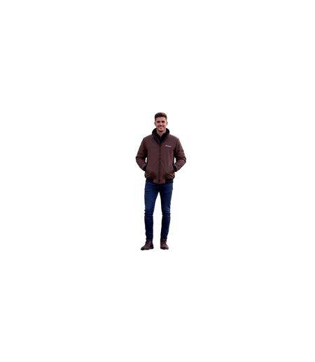 Unisex Adult Wyke Fleece Lined Bomber Jacket Brown Whitaker