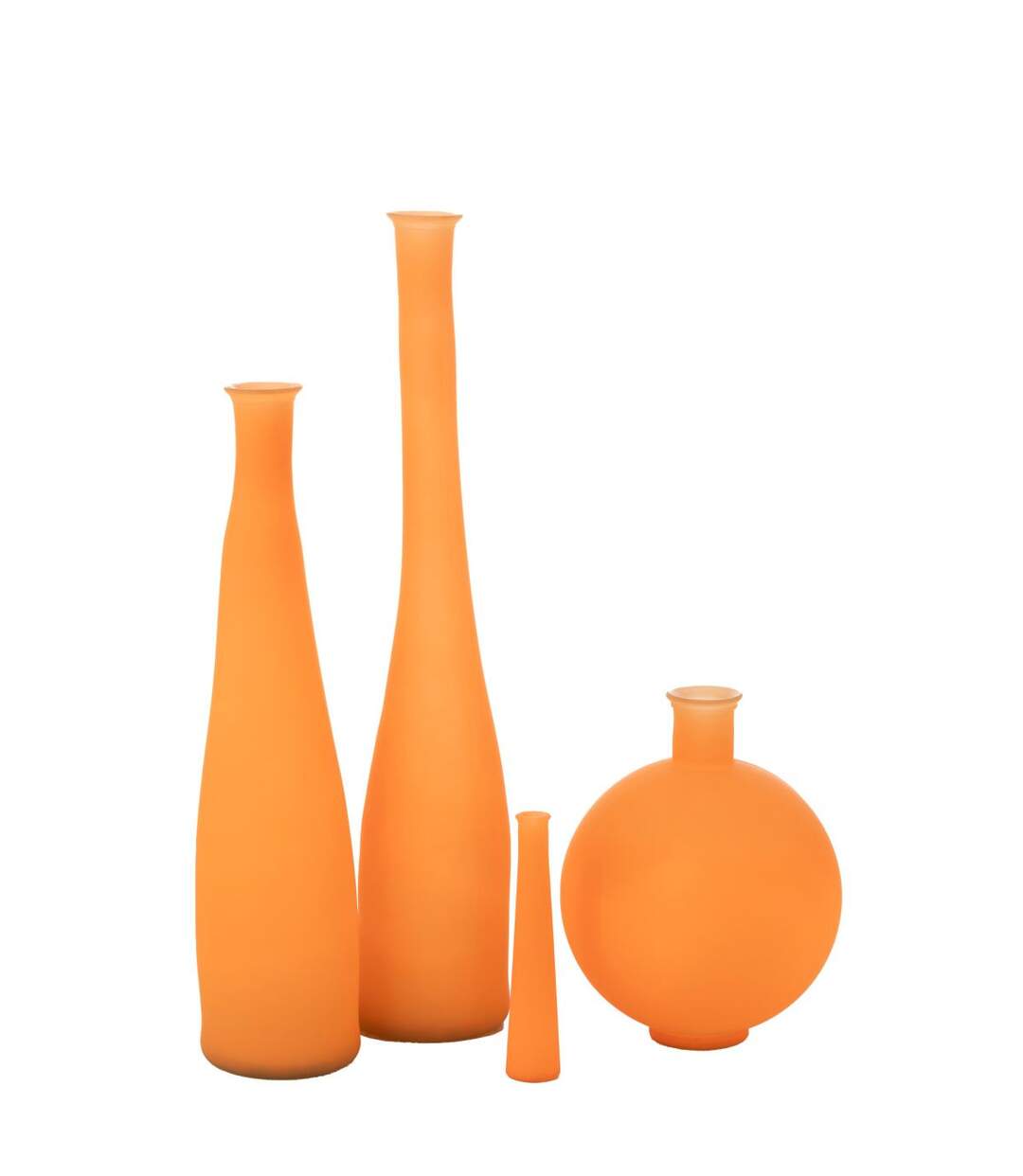 Vase Bouteille en Verre Neon 80cm Orange-2