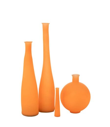 Vase Bouteille en Verre Neon 80cm Orange