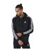 Mens Essentials 3 Stripes Fleece Full Zip Hoodie Black Adidas-3