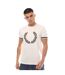 Mens Logo Printed T-shirt White Fred Perry-2