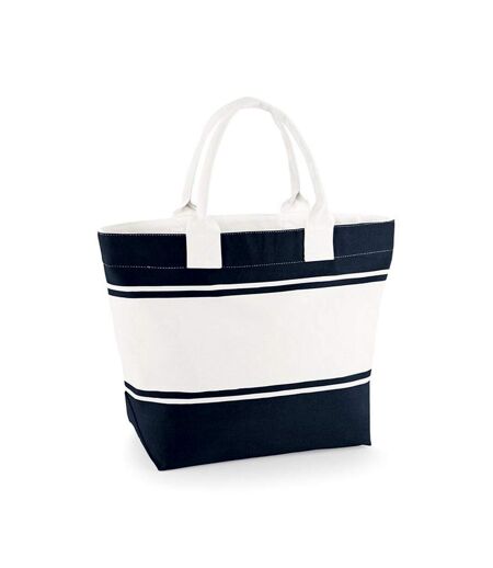 Tote bag taille unique bleu marine / blanc cassé Quadra