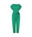 Womens/ladies Polka Dot Regular Jumpsuit Green Yumi-1