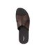 Mens Itos Leather Flat Slides Brown Dune London-4