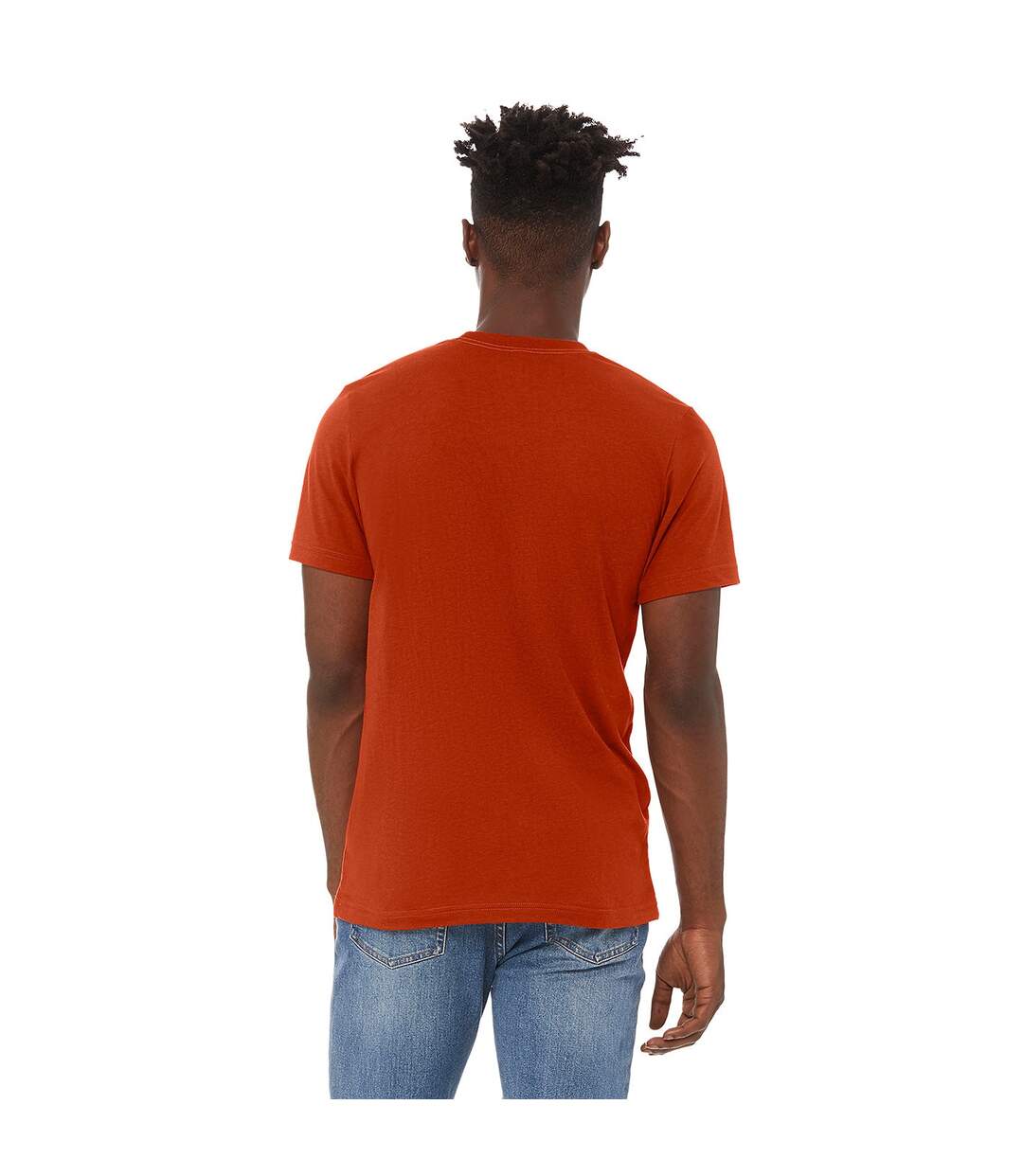 Canvas Mens Triblend Crew Neck Plain Short Sleeve T-Shirt (Brick Triblend) - UTBC2596-2