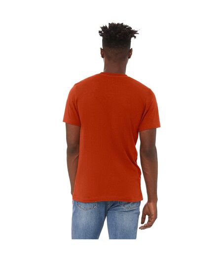 Canvas Mens Triblend Crew Neck Plain Short Sleeve T-Shirt (Brick Triblend) - UTBC2596