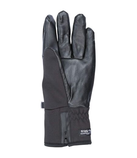 Mens Leather Athletic Snow Sports Gloves Black Trespass