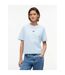 Womens/ladies Embroidered Logo Cotton Cropped T-shirt Royal Blue Tommy Jeans-2
