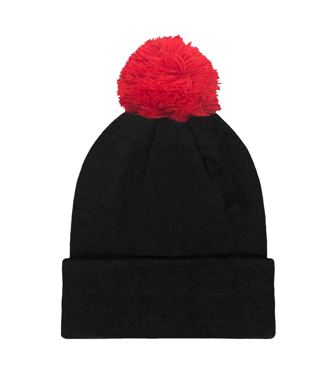 Manchester Crest Bobble Beanie Black Fan Originals-2
