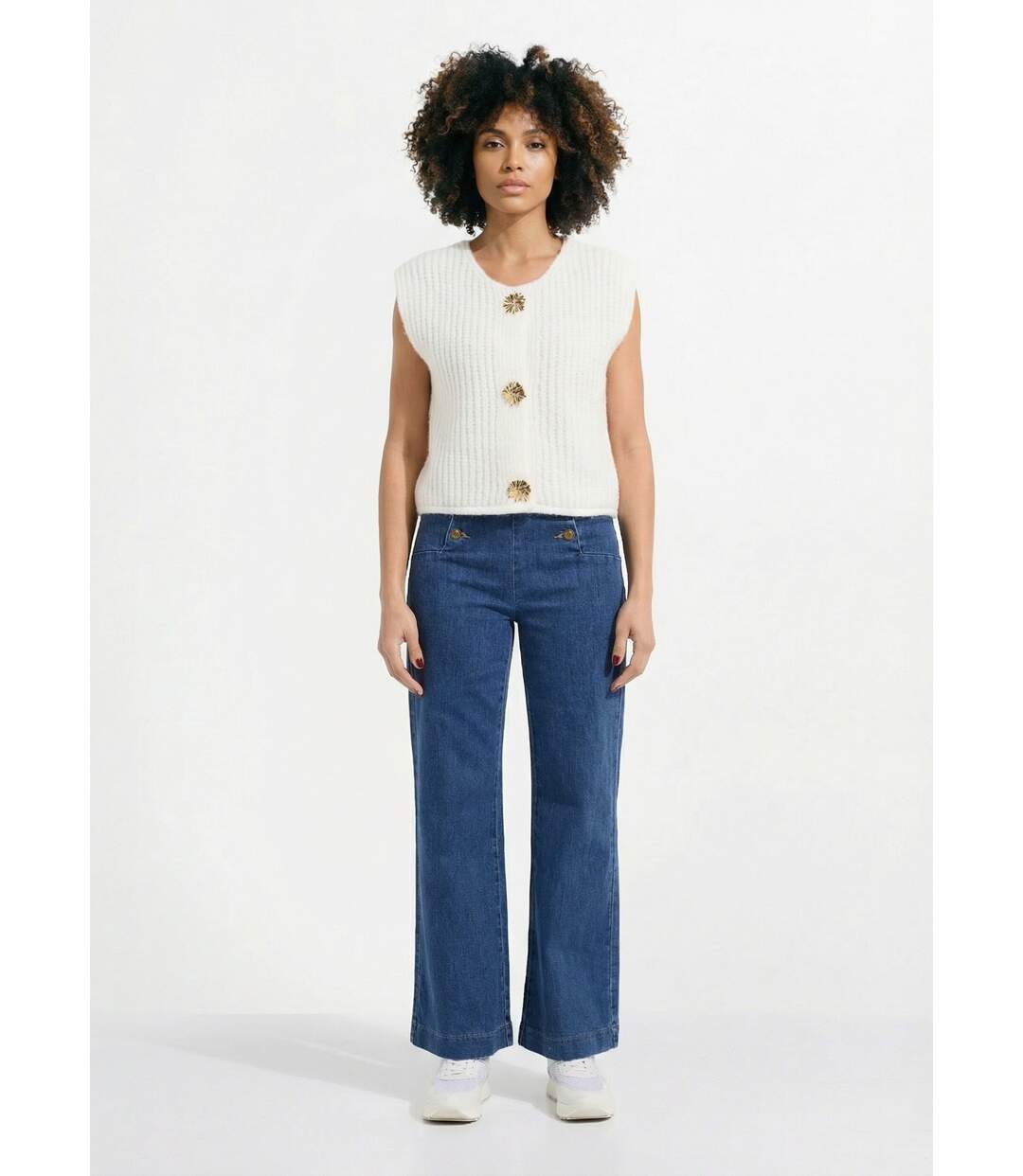 Gilet sans manches avec boutons bijoux-3