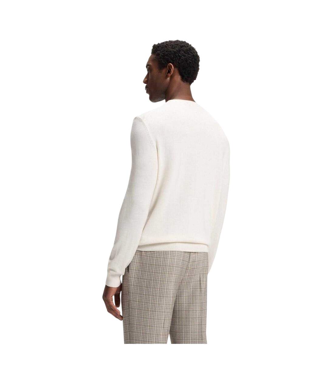 Pull Motif/style Logo Homme Blanc Boss-3