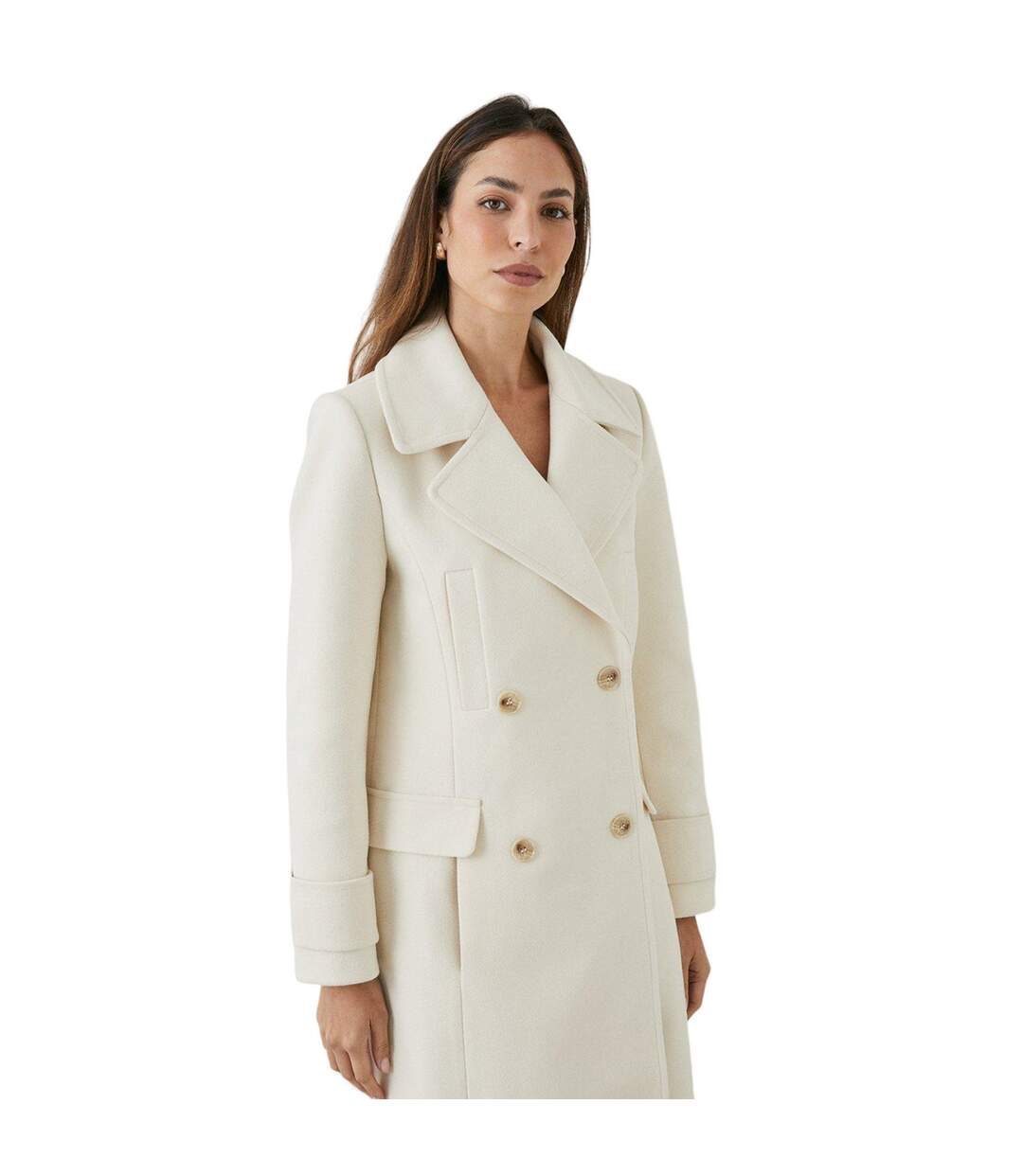 Manteau Femme Blanc Cassé Principles-3
