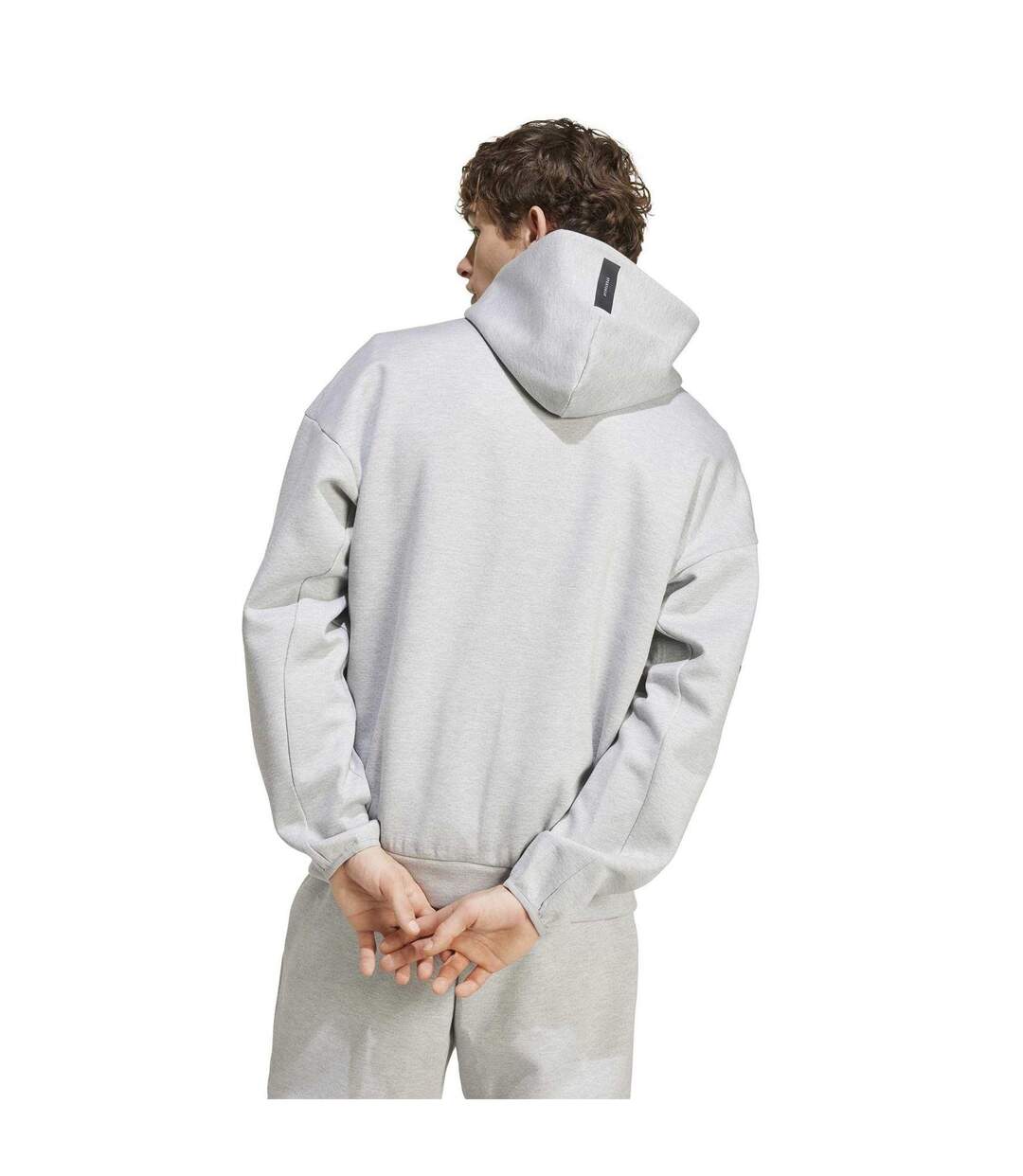 Mens Z.n.e. Full Zip Hoodie Medium Heather Grey Adidas-3