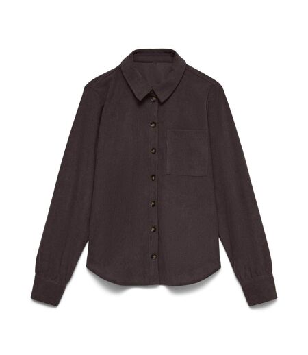 Chemise en velours marron femme vero moda  pocket