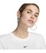 Womens/ladies Chill Swoosh Knitted Slim T-shirt White Nike-4